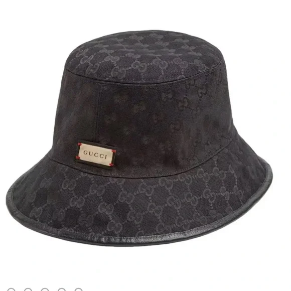 Gucci Monogram Black Reversable Bucket Hat - Picture 4 of 4